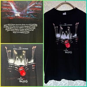 The Rolling Stones Black Tee a bigger bang concert tee shirt XL like new